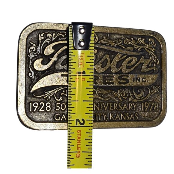 Fansler Tires Belt Buckle Garden City Kansas 1978 Vintage Advertising Promo - Picture 3 of 11